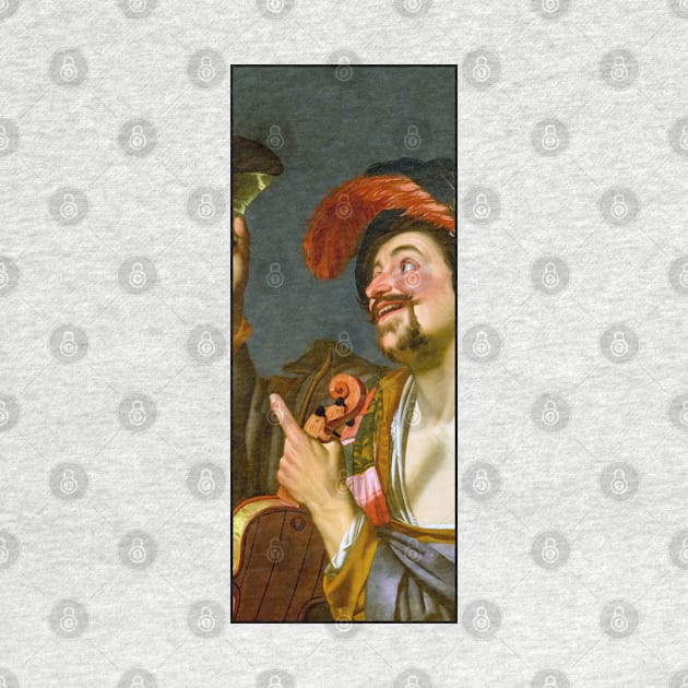 A Merry Violinist by Gerard van Honthorst by academic-art